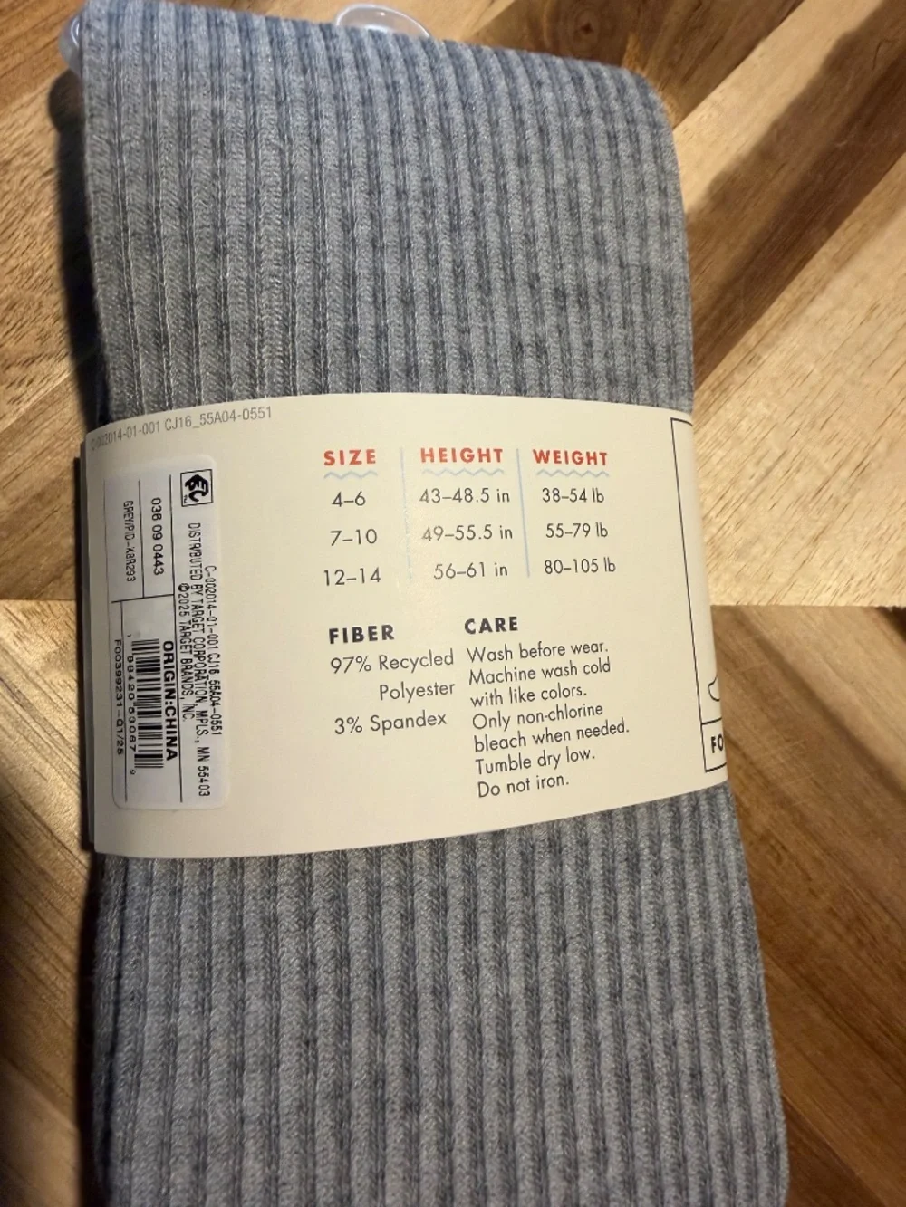 Cat & Jack footless tights